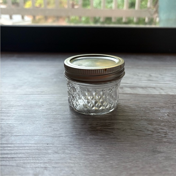 Glass Jar with Silver Lid - Picture 1 of 1